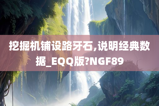 挖掘机铺设路牙石,说明经典数据_EQQ版?NGF89