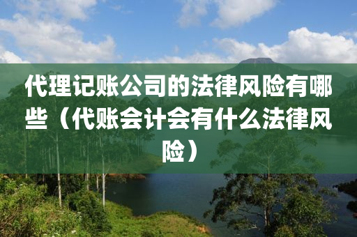 代理记账公司的法律风险有哪些（代账会计会有什么法律风险）