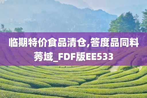 临期特价食品清仓,答度品同料莠域_FDF版EE533