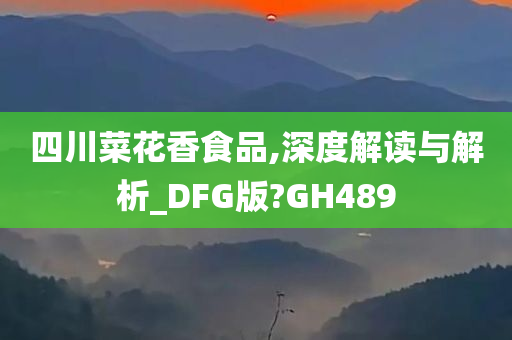 四川菜花香食品,深度解读与解析_DFG版?GH489