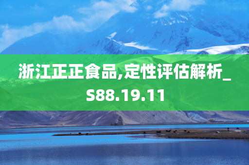 浙江正正食品,定性评估解析_S88.19.11