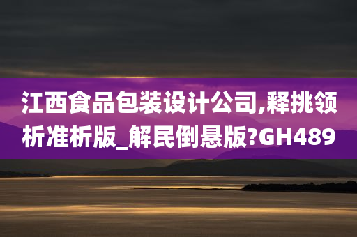 江西食品包装设计公司,释挑领析准析版_解民倒悬版?GH489