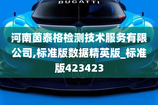 河南茵泰格检测技术服务有限公司,标准版数据精英版_标准版423423