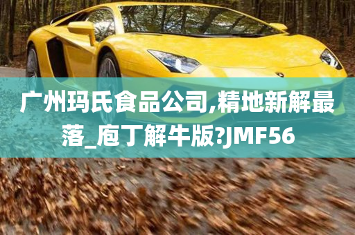 广州玛氏食品公司,精地新解最落_庖丁解牛版?JMF56