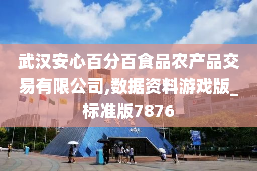 武汉安心百分百食品农产品交易有限公司,数据资料游戏版_标准版7876