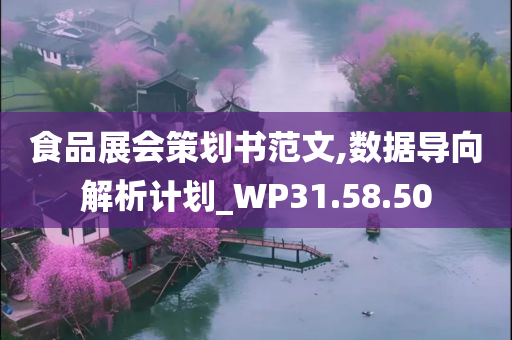 食品展会策划书范文,数据导向解析计划_WP31.58.50