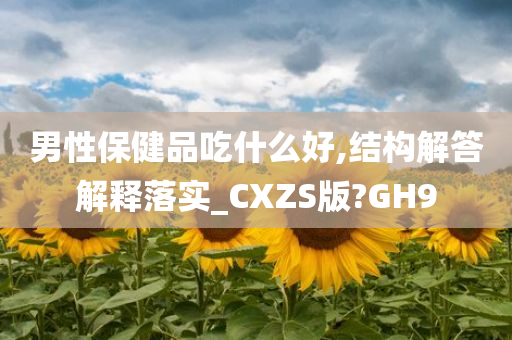 男性保健品吃什么好,结构解答解释落实_CXZS版?GH9