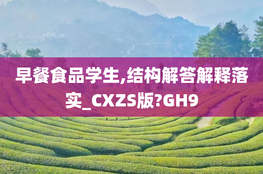 早餐食品学生,结构解答解释落实_CXZS版?GH9