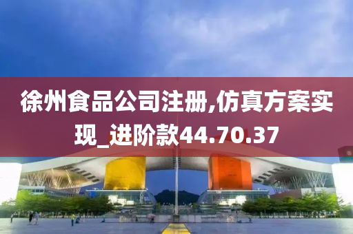 徐州食品公司注册,仿真方案实现_进阶款44.70.37