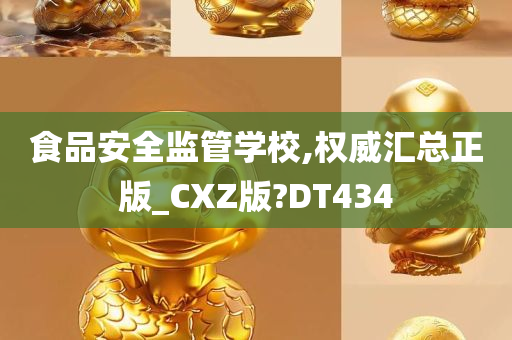 食品安全监管学校,权威汇总正版_CXZ版?DT434