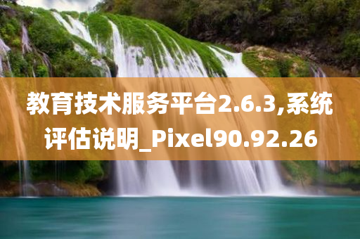 教育技术服务平台2.6.3,系统评估说明_Pixel90.92.26