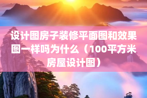 设计图房子装修平面图和效果图一样吗为什么（100平方米房屋设计图）