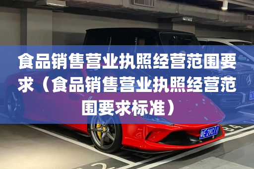 食品销售营业执照经营范围要求（食品销售营业执照经营范围要求标准）