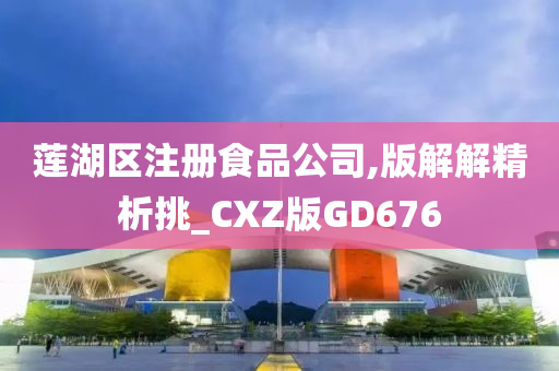 莲湖区注册食品公司,版解解精析挑_CXZ版GD676